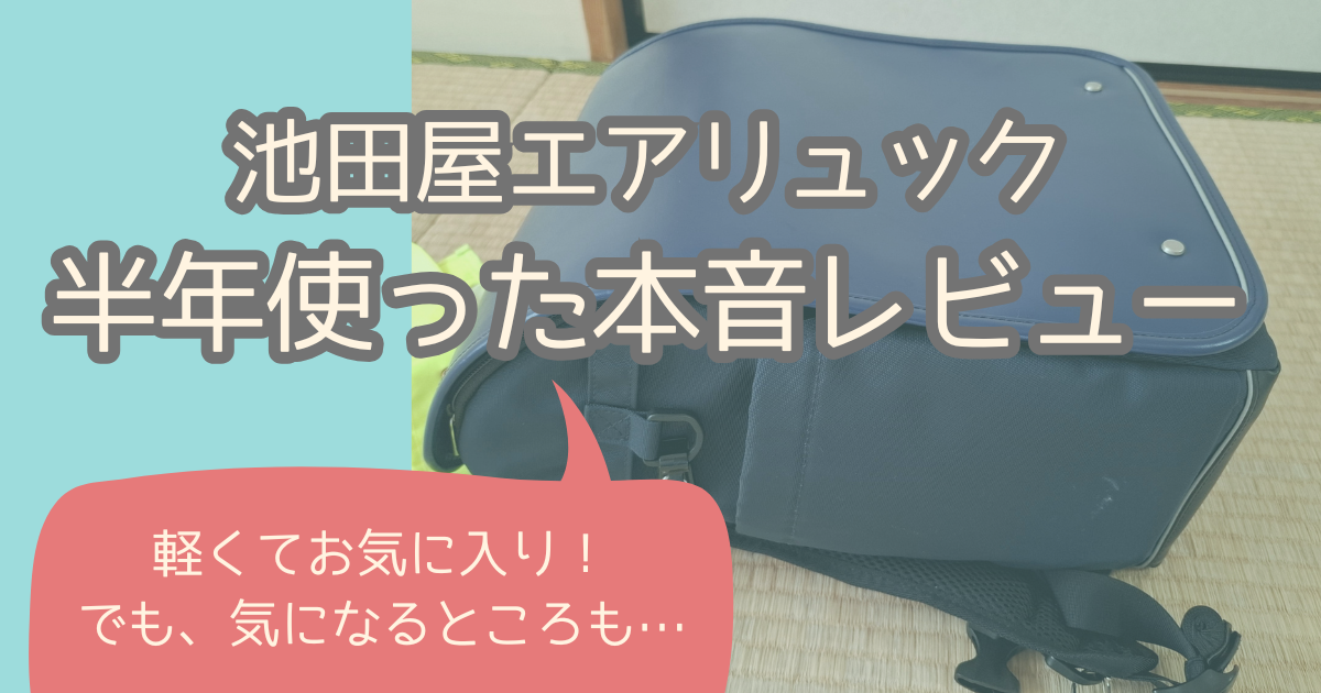 池田屋エアリュック半年使用感レビュー記事アイキャッチ画像
